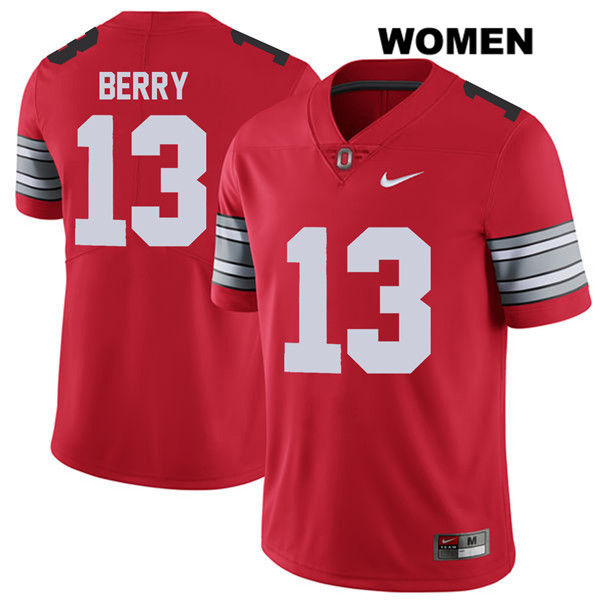 Ohio State Buckeyes Women's Rashod Berry #13 Red Authentic Nike 2018 Spring Game College NCAA Stitched Football Jersey JQ19Z31RM